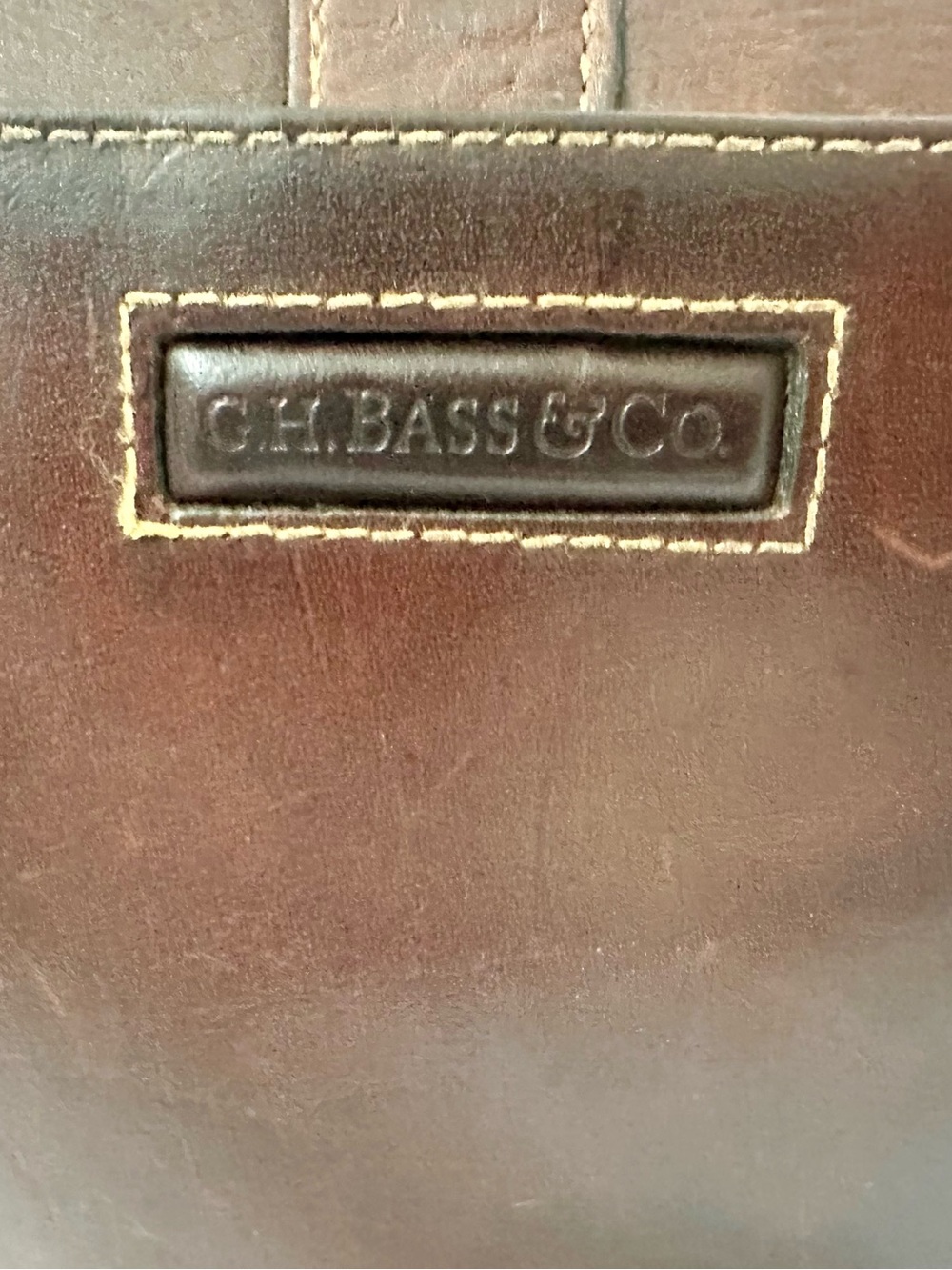 Vintage GH Bass Leather Crossbody Bag Brown  Distressed. Western/Cottagecore - Picture 8 of 10